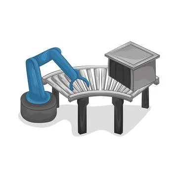 Conveyor Illustration 库存插图