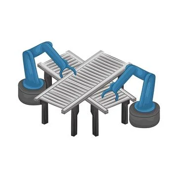 Conveyor Illustration 库存插图