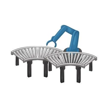 Conveyor Illustration 库存插图