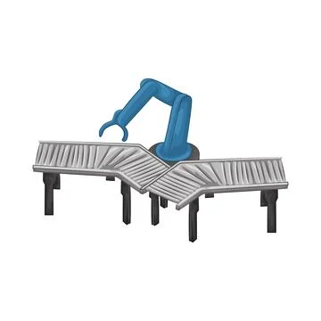 Conveyor Illustration 库存插图