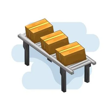 Conveyor Illustration Illustrazione stock