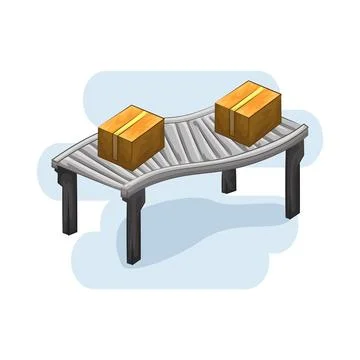 Conveyor Illustration 库存插图