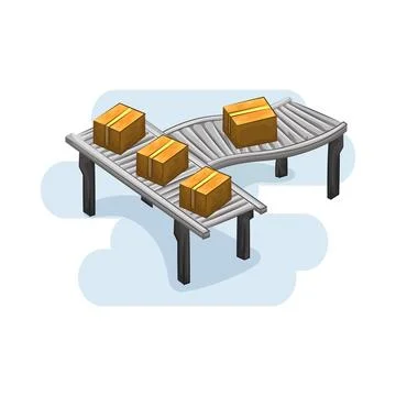 Conveyor Illustration 库存插图