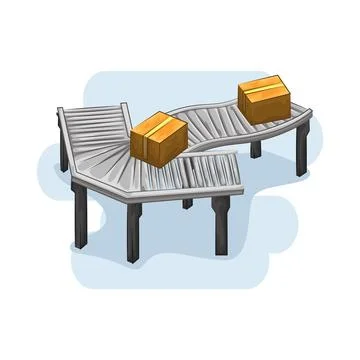 Conveyor Illustration 库存插图