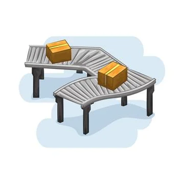 Conveyor Illustration 库存插图