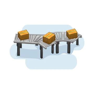 Conveyor Illustration Stock Illustration