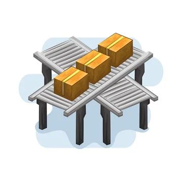 Conveyor Illustration 库存插图