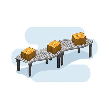 Conveyor Illustration Illustrazione stock