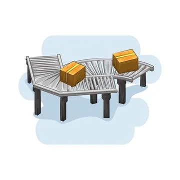 Conveyor Illustration 库存插图