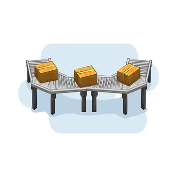Conveyor Illustration 库存插图