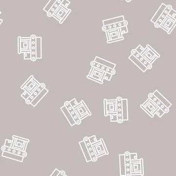 Conveyor line line vector seamless pattern Stock Illustration