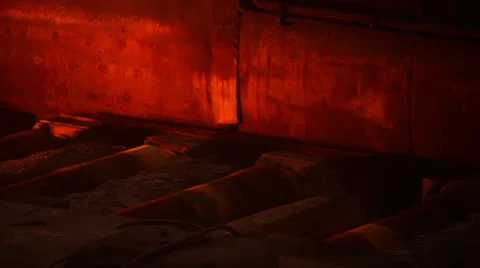 Conveyor line of a metal rolling mill metallurgy Stock Footage 48342082