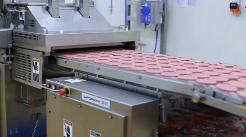 Conveyor with meatballs Stock Footage 67464086