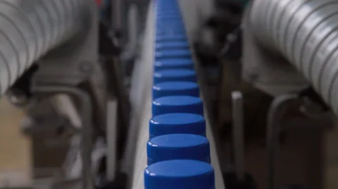 Conveyor with milk  bottles Stock Footage 59794495