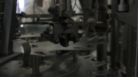 Conveyor for milk packaging Stock Footage 87642483