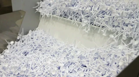 Conveyor Moves Plastic Products Stock-Footage 38011382