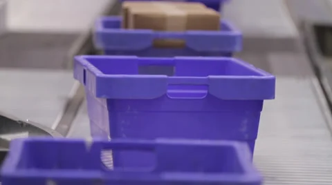 Conveyor moving products - Close Up Video stock 36790477