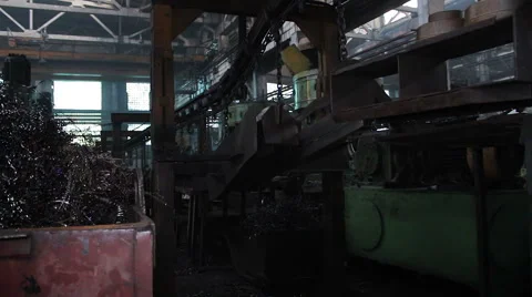 Conveyor in old factory Stock-Footage 57216220