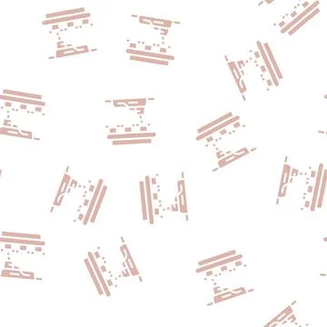 Conveyor for packaging vaccine glyph vector seamless pattern Stock Illustration