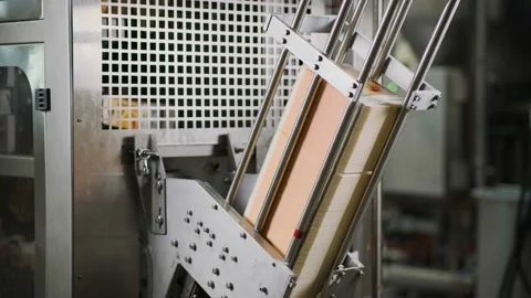 Conveyor for packing ryazhenka. Stock Footage 171733260