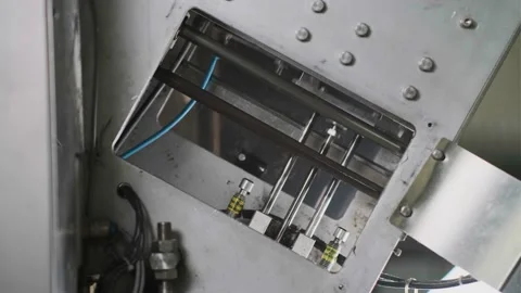 Conveyor for packing ryazhenka. Stock Footage 171733262
