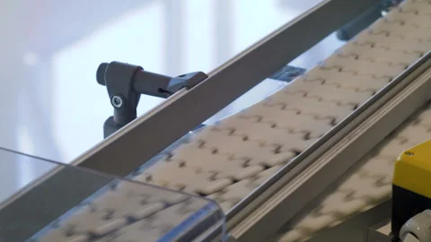 The conveyor in the production, the work of packaging technology Video stock 97882611
