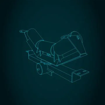 Conveyor roller frame mechanism Stock Illustration