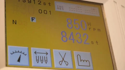 Conveyor screen with digital values. Stock Footage 221231788