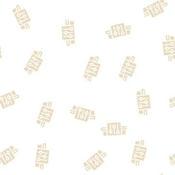 Conveyor settings glyph vector seamless pattern sign Illustrazione stock