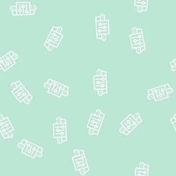 Conveyor settings line vector seamless pattern sign Stock Illustration