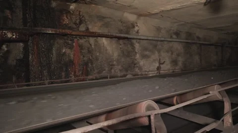 Conveyor system at a coal mine Stock Footage 313402048