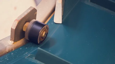 Conveyor system in factory, close up macro shot, 4K. Stock Footage 129874718