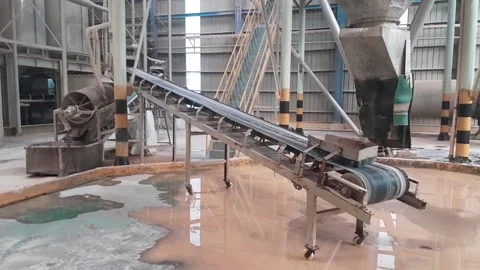 Conveyor system Stock Footage 321202056