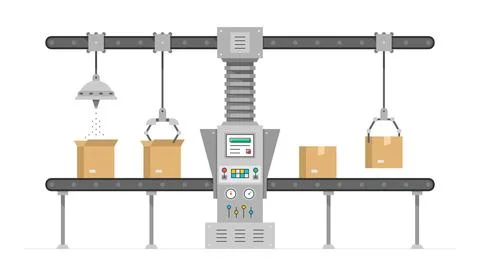 Conveyor system Stock Illustration
