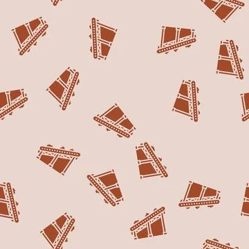 Conveyor system mining glyph seamless pattern Stock Illustration