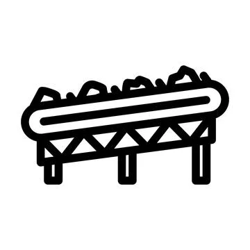 Conveyor system mining line icon vector illustration Stock Illustration