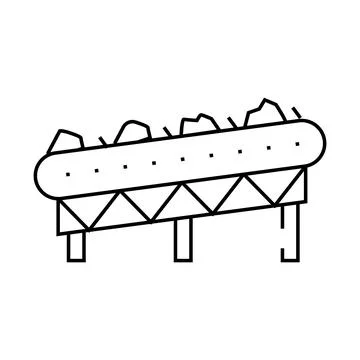 Conveyor system mining line icon vector illustration Stock Illustration