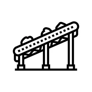 Conveyor system mining line icon vector illustration Illustrazione stock