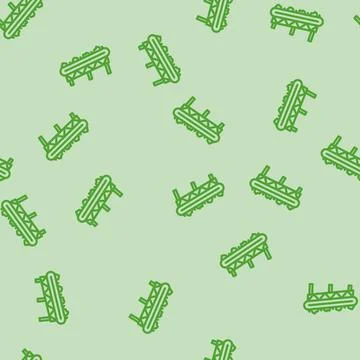 Conveyor system mining line vector seamless pattern Illustrazione stock