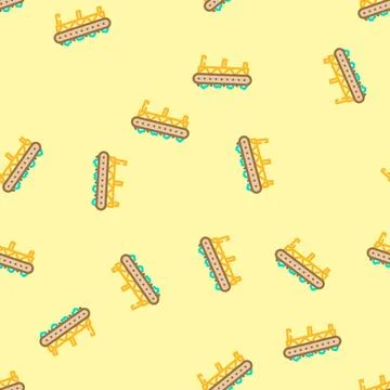 Conveyor system mining vector seamless pattern Illustrazione stock