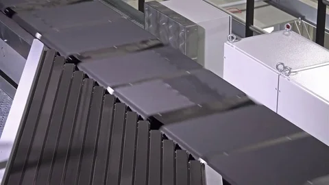 Conveyor system without parcels 스톡 동영상 82724860