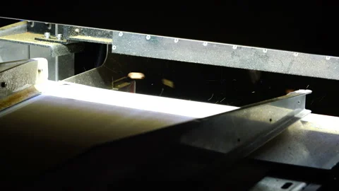 The conveyor throws the material through the die of the machine Stock Footage 92624388