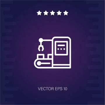Conveyor vector icon Stock Illustration