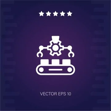 Conveyor vector icon Stock Illustration