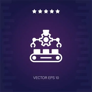 Conveyor vector icon Stock Illustration