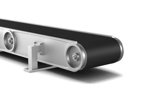 Conveyor on white background. Isolated 3D illustration Illustrazione stock