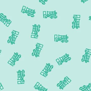 Conveyor wood pellets line vector seamless pattern Stock Illustration