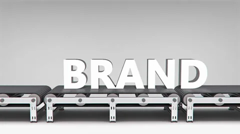 Conveyor with word animation Stock-Footage 37631121