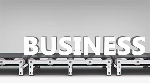 Conveyor with word animation Stock Footage 37631165