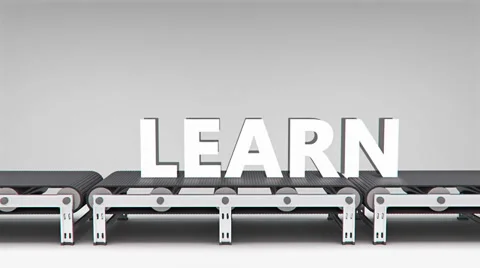 Conveyor with word animation Stock Footage 37631194